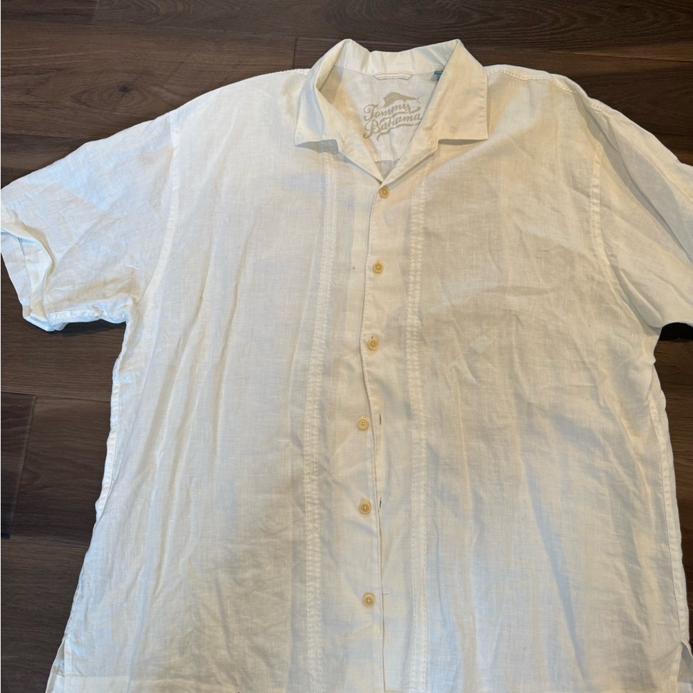 Tommy Bahama Cream Short Sleeve Shirt